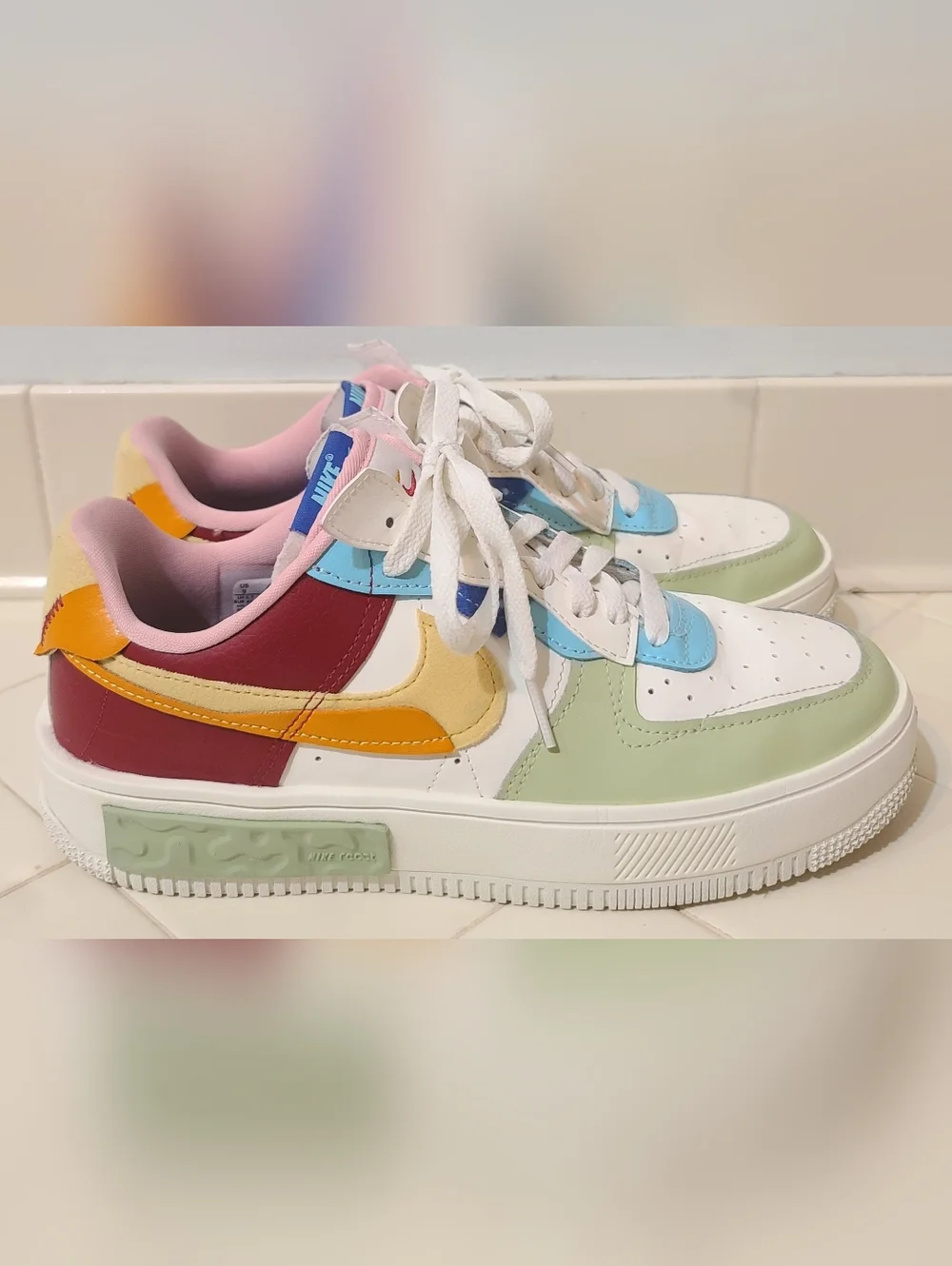 Nike Air Force 1 Fontanka Sail Multi Women's Size 9 - Picture 3 of 7
